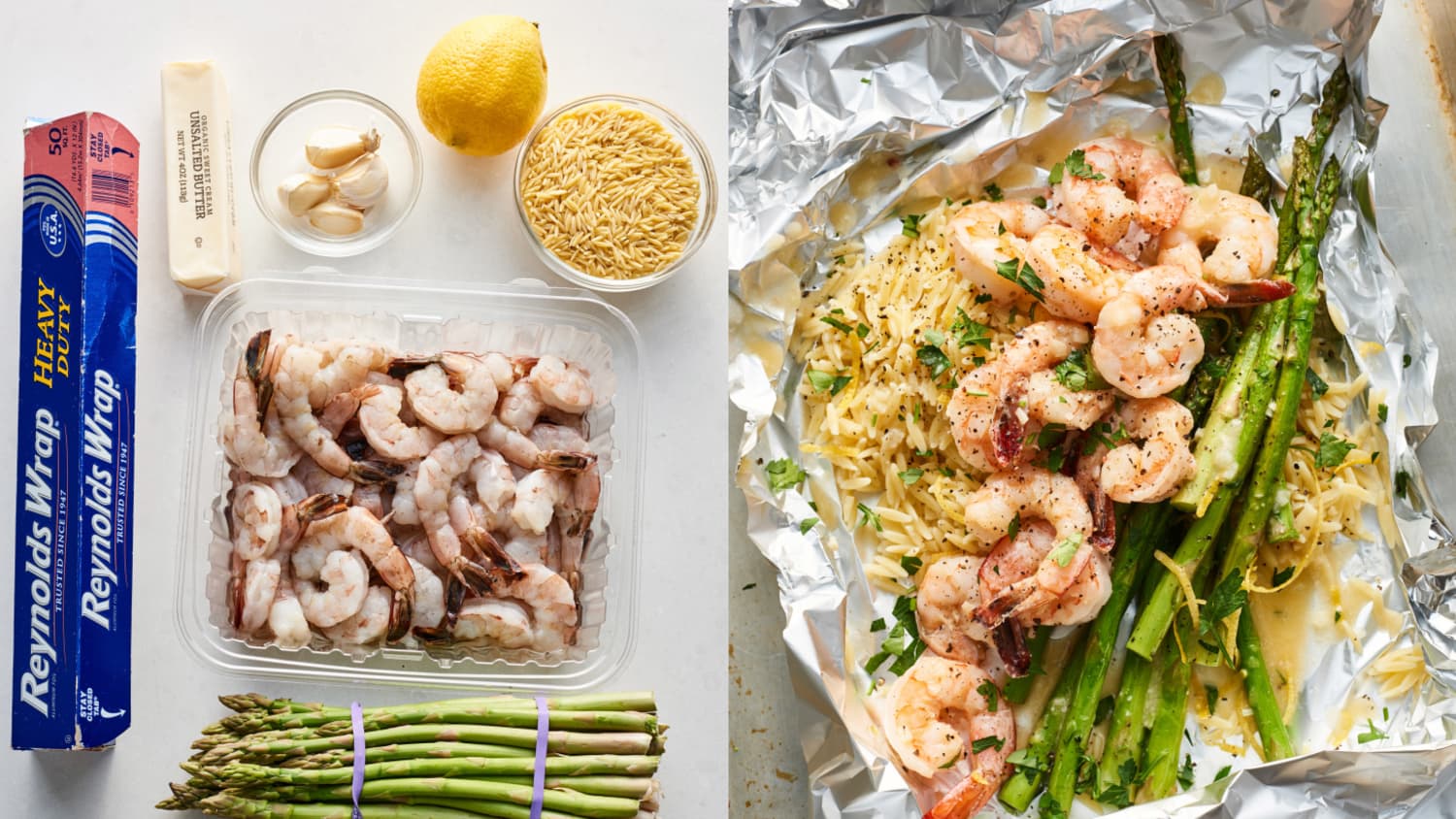 Lemon Garlic Butter Shrimp and Asparagus Packets-image