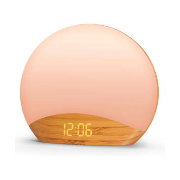 Wood Grain Sunrise Alarm Clock