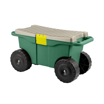 Gardening Stool - Rolling Garden Seat with Wheels and Storage Tool Tray - Garden Cart Scooter - Yard Tools by Pure Garden - Thumbnail 3