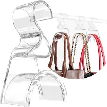 Wiosi Premium Clear Purse Hanger Closet Set - Thumbnail 2