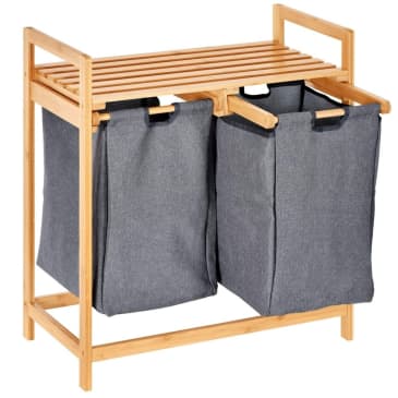 Bamboo Hamper Laundry Storage Bin Clothes Basket Bathroom