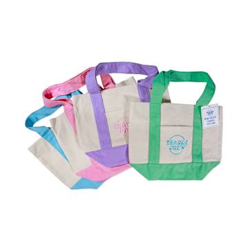 Trader Joe's Just Released $3 Mini Pastel Canvas Tote Bags