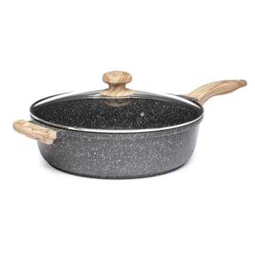 The Pioneer Woman Prairie Signature 14-Inch Cast Aluminum Wok, Charcoal  Speckle 