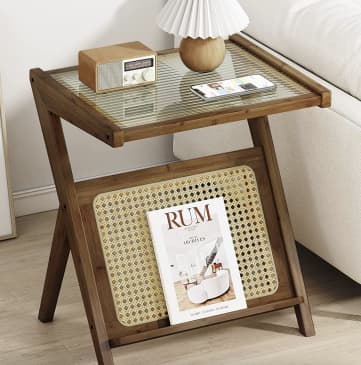 Rattan small side on sale table