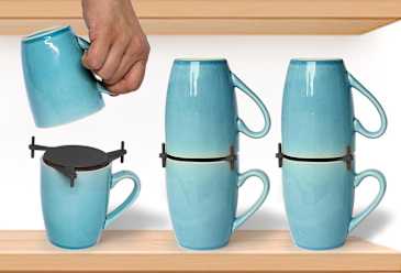 Amazon's $25 Coffee Mug Organizer Frees Up Cabinet Space | Apartment Therapy