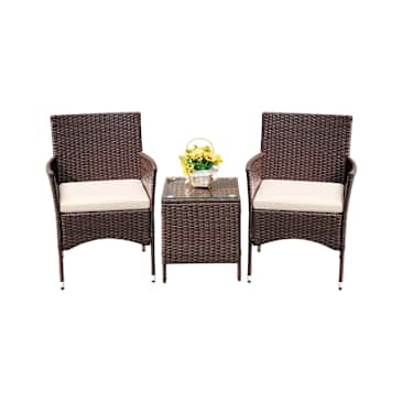 Devoko Outdoor Furniture 3 Pieces Patio Bistro Furniture Set - Thumbnail 3