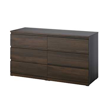 ikea brown wood dresser IKEA TONSTAD 6-drawer dresser, brown stained oak veneer, 47 1/4x18 1/2x35 3/8