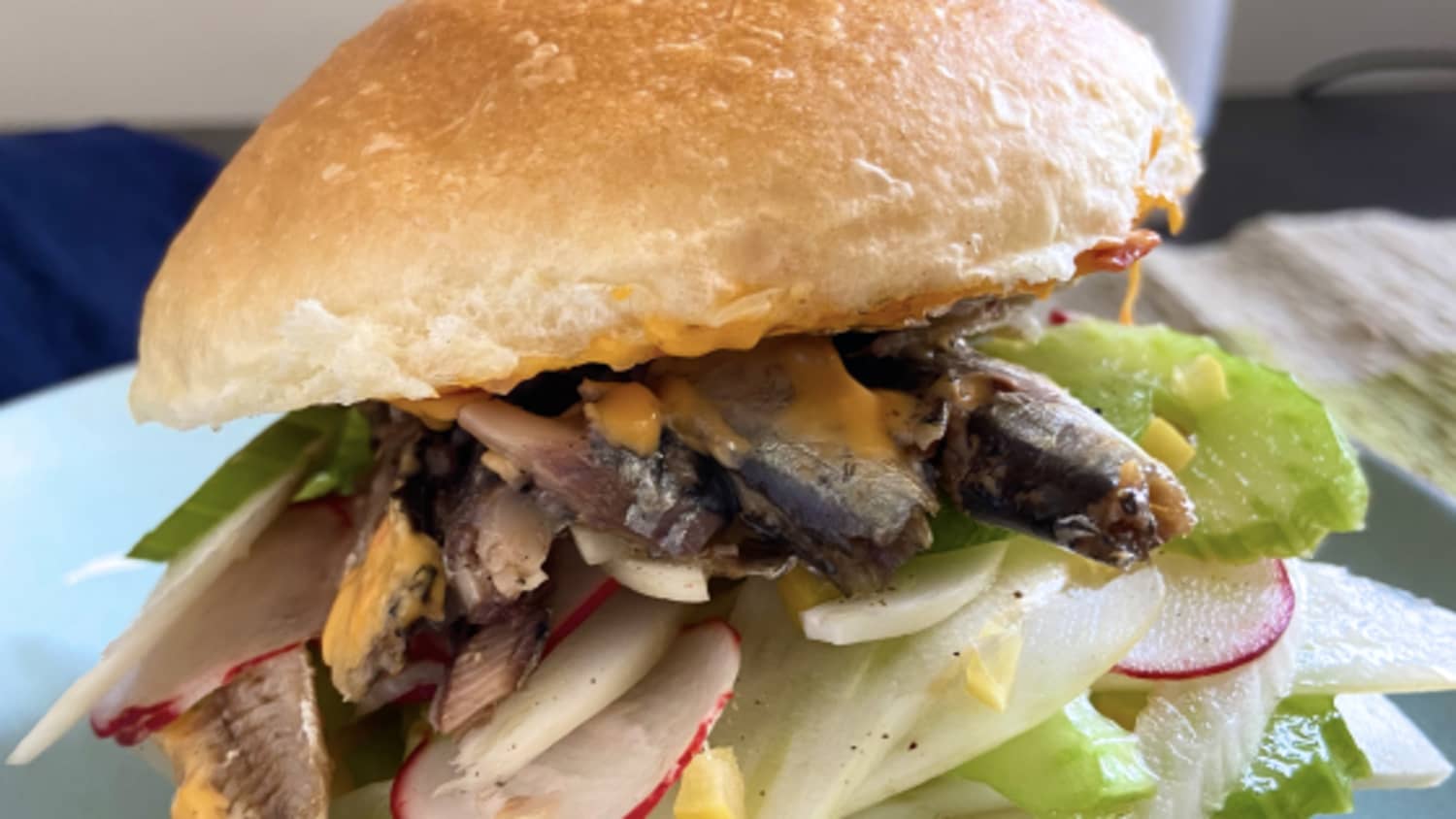 Sardine Sandwich with Crunchy Fennel Slaw-image