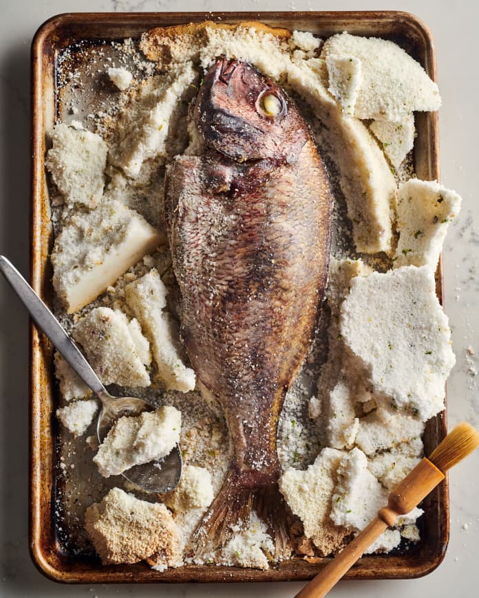 Salt-Baked Fish Recipe How to Salt-Bake a Whole Fish The Kitchn