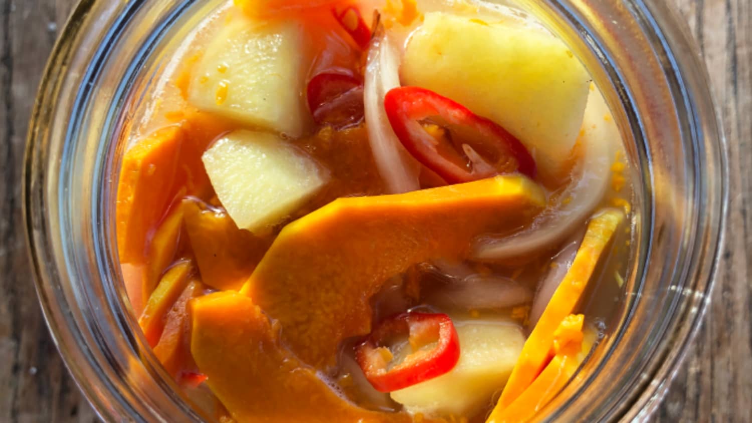 Lacto-Fermented Squash And Apples-image