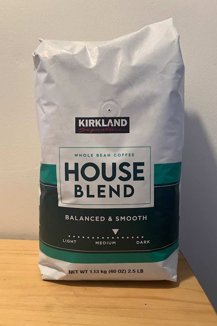 Dark Roast Kirkland Signature Coffee House Blend.