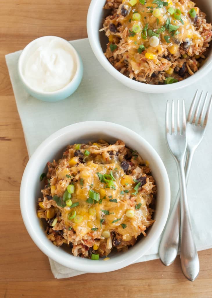 Slow Cooker Chicken Burrito Bowls