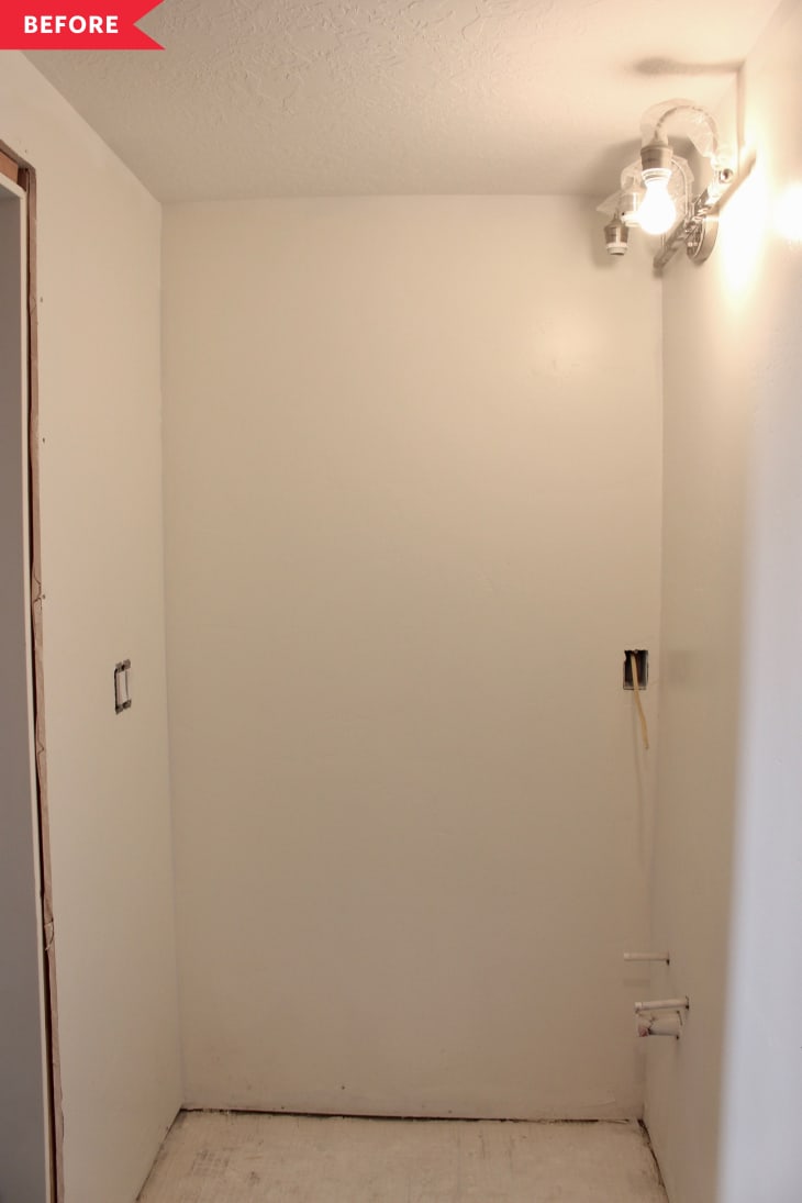 Before: empty powder room