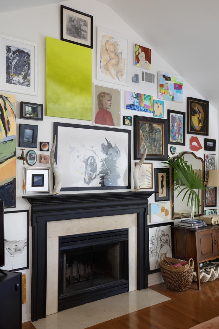 Unconventional Way to Display Art in Home | Apartment Therapy, image size:730x1095