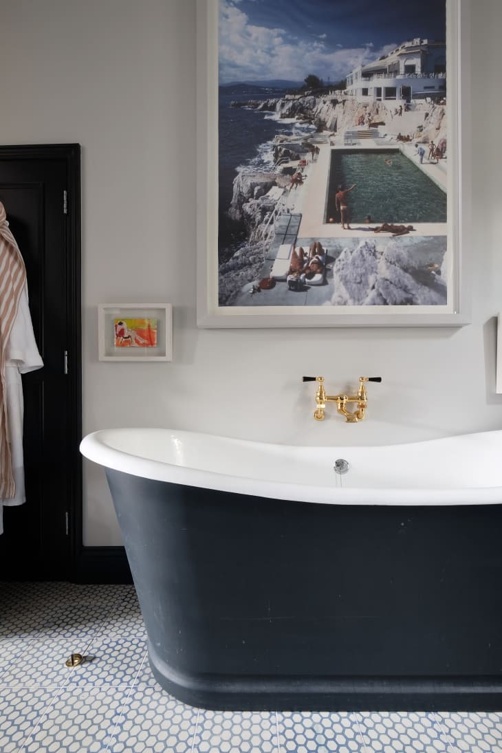 Black & White Enamel Mini Bathtub