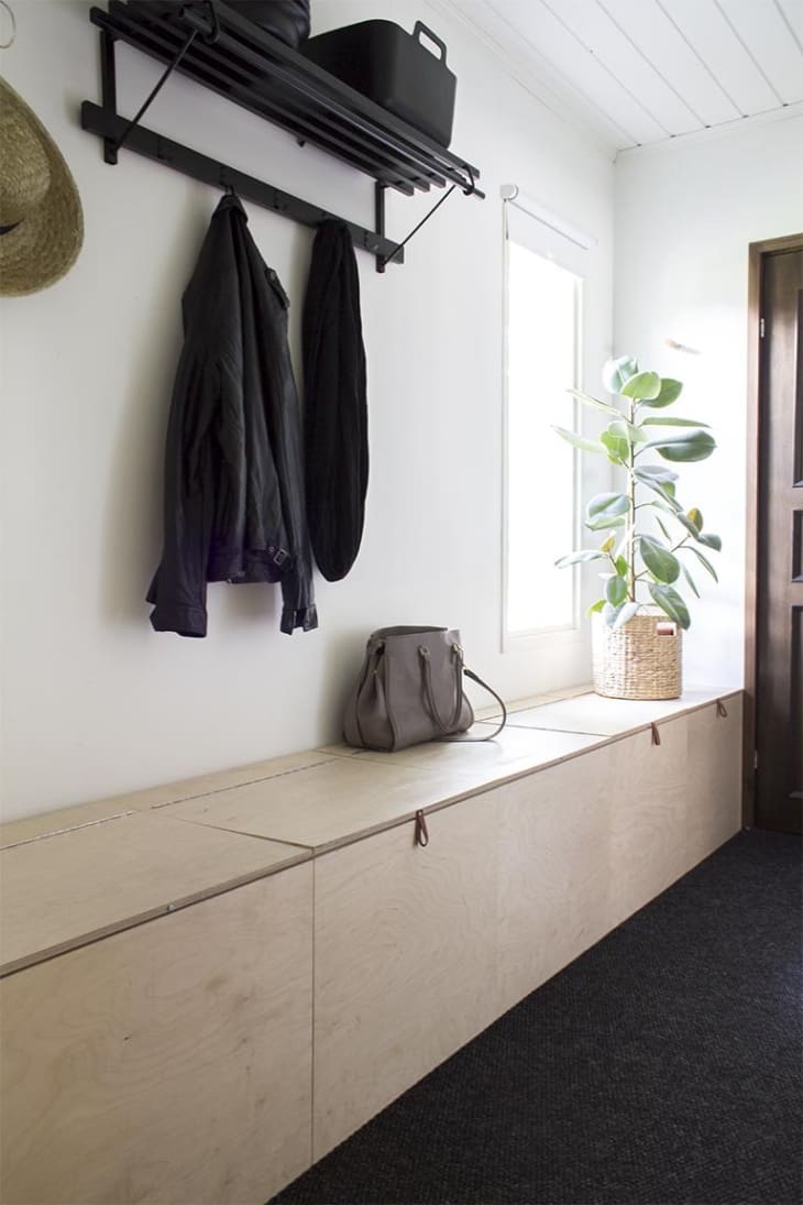Floor to on sale ceiling hallway storage