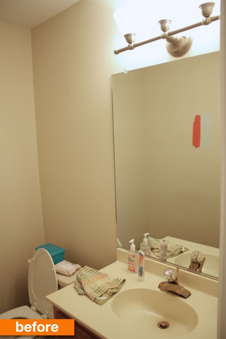 Before & After: A Boring Powder Room Gets a DIY Industrial-Inspired ...