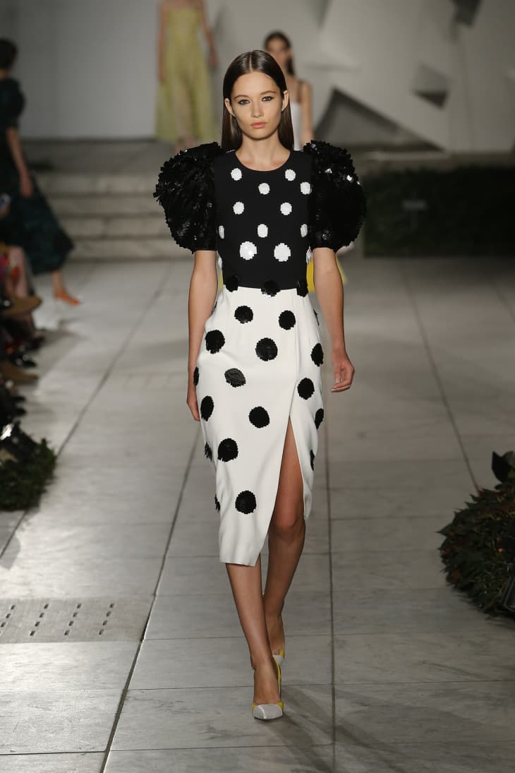 Polka dot dress sales designer