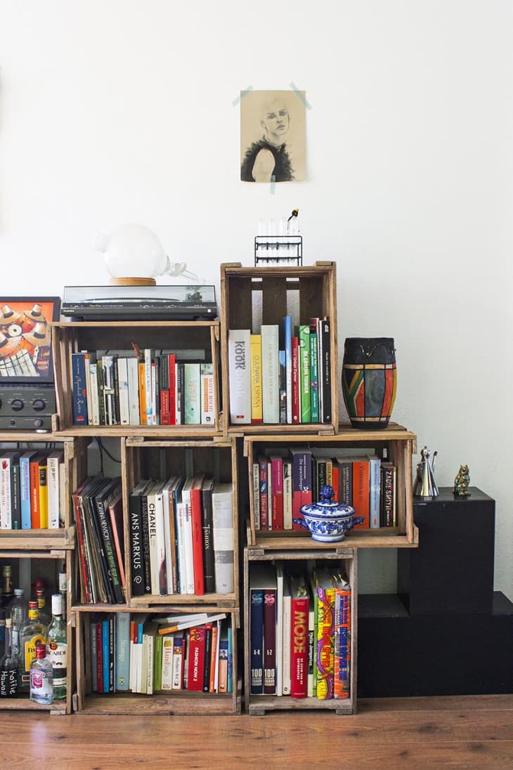 Wine box bookshelf clearance