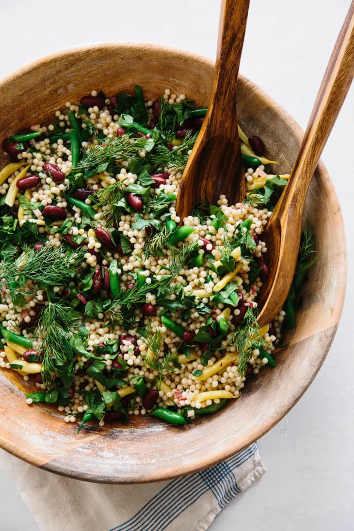 Recipe 3Bean Israeli Couscous Salad The Kitchn