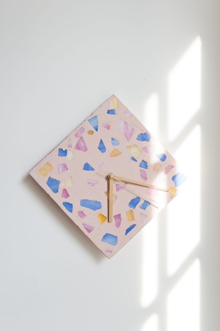 How To Make a Terrazzo Wall Clock DIY Tutorial Apartment Therapy