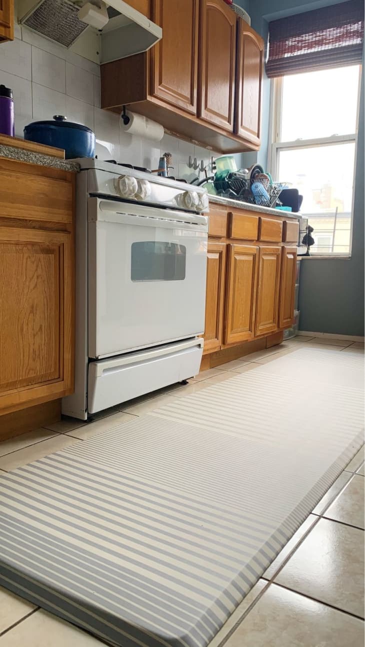 I Finally Found a Large, Comfortable Standing Mat for the Kitchen Cubby