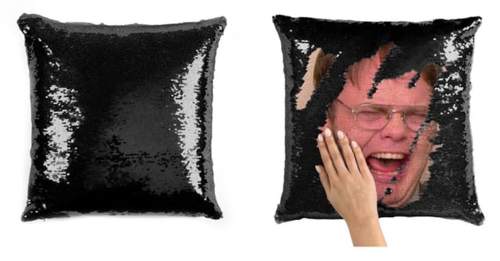 You Can Buy A Dwight Schrute Sequin Pillow Off Of Etsy Apartment Therapy