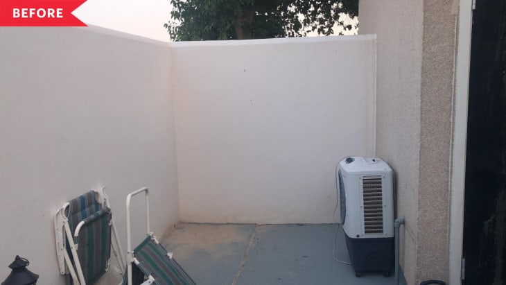 Before: Bare patio area