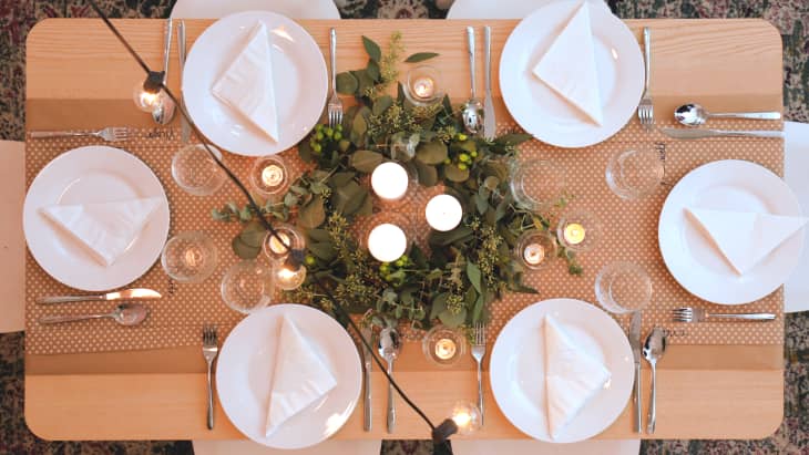 Dinner setup top