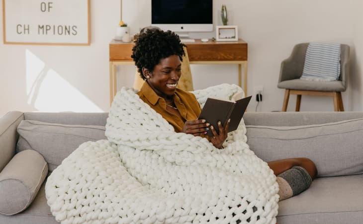 Nuzzie Knit Weighted Blanket Review Apartment Therapy