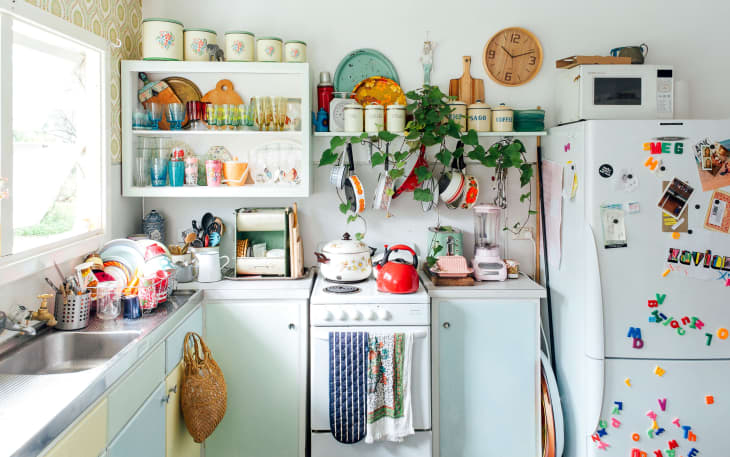 The Pink Kitchen  This woman's kitchen appliances are entirely