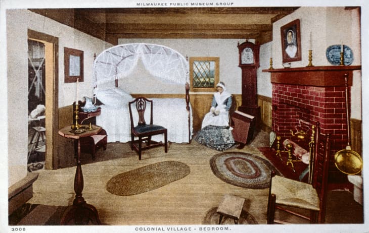 Bedroom in a typical american colonial house