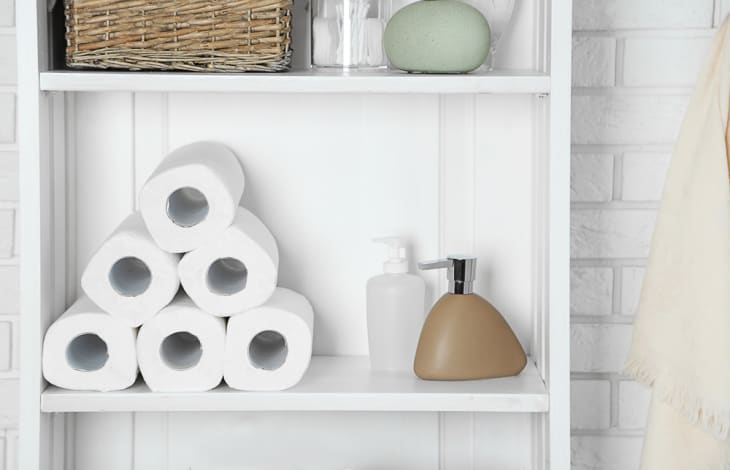 Extra toilet outlet paper holder