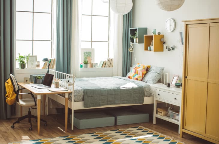 Classic Dorm Desk Bookshelf - Rustic