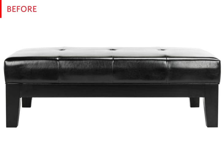 Faux leather ottoman sales target
