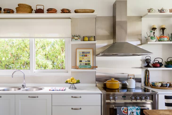 These Designers Came Up with a Clever Upper Kitchen Cabinet Design with  Open Shelves
