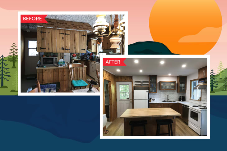 Before and after of a home renovation
