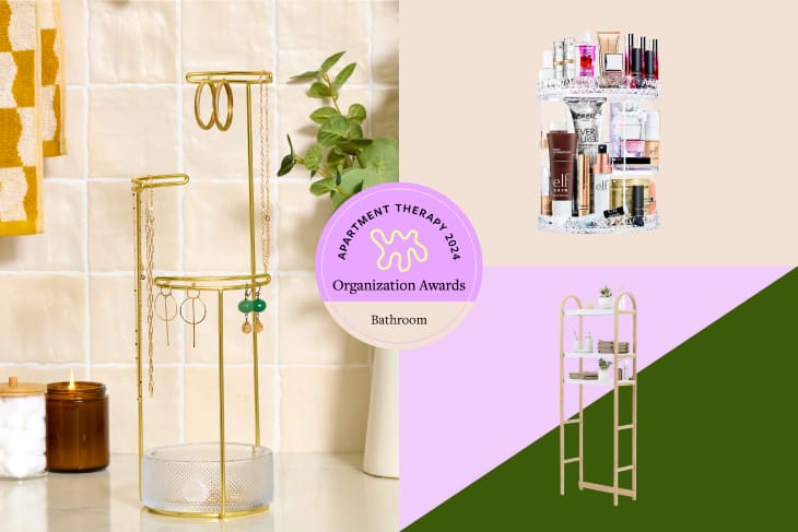 three winners in the Bathroom category of the 2024 Organization awards on a graphic background