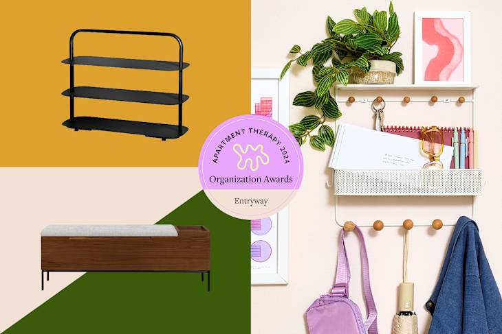 three winners in the Entryway category of the 2024 Organization awards on a graphic background