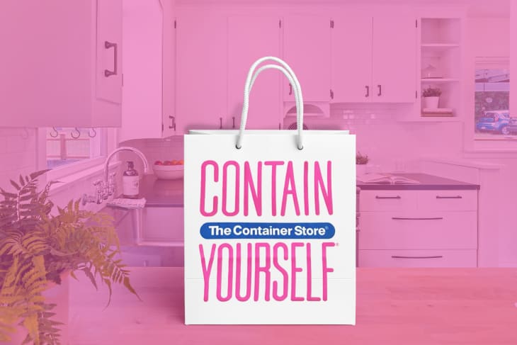 container store bag in kitchen