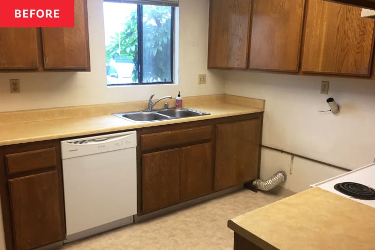 This Kitchen Goes From Depressing to Delightful With Blue Cabinets and  Yellow Walls