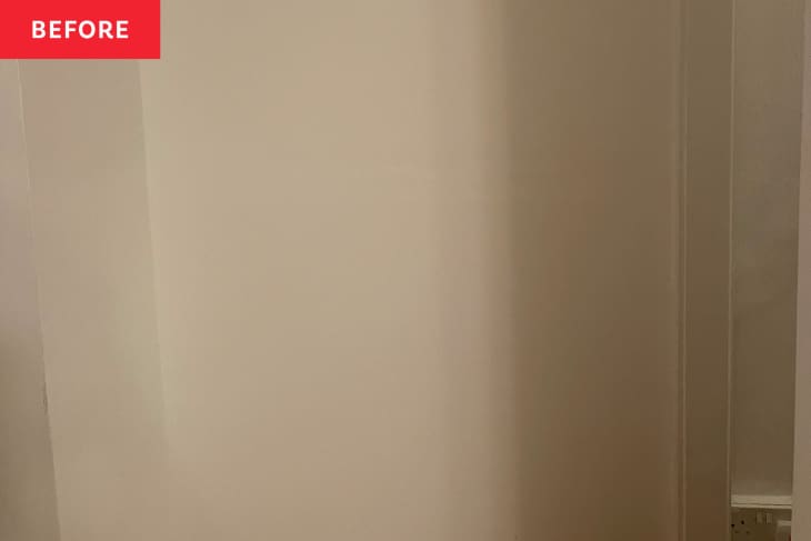 blank white wall before home project with mirrors