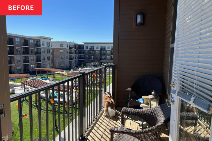 View from balcony before renovation.