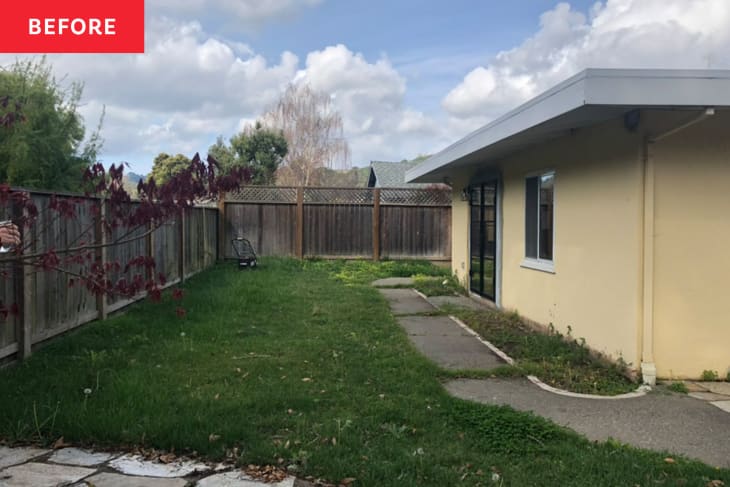 Backyard before renovation.