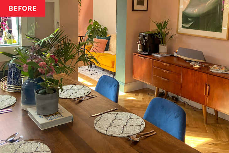 Credenza in dining room before being transformed into bar cart.