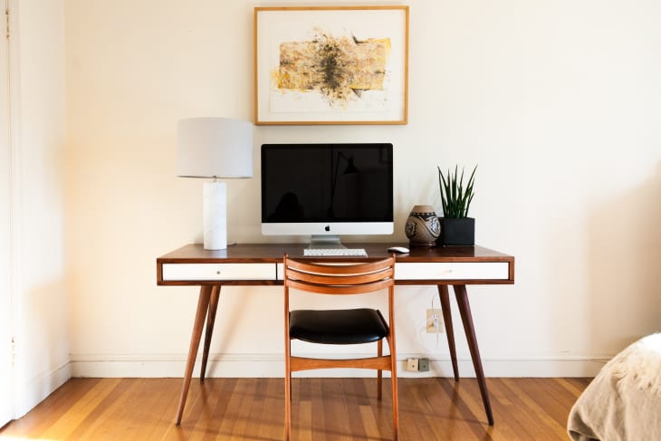 Modern Multi Storage Computer Desk With Storage Beige/white