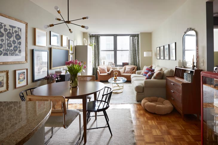 dining area and living room view