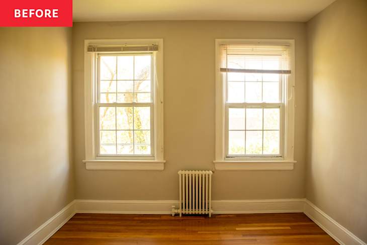 Empty bedroom before renovation.