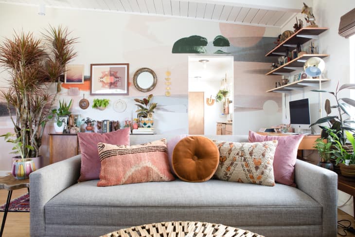 Modern Bohemian Chic Pink Home Office Reveal