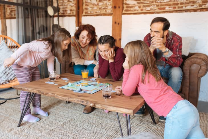 board games on rustic table